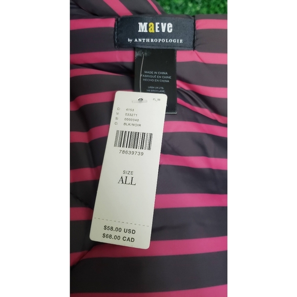 35. Anthropologie Striped Puffer Scarf - Picture 7 of 7